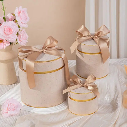 Caixa Natalina 1 Peça Caixas Cilíndricas Criativas para Decoração de Casamento Doces