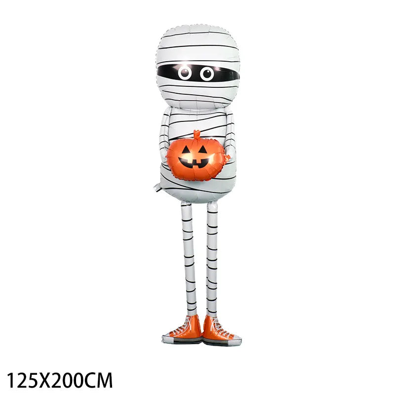 Balões grandes Halloween, conjunto independente balões grandes alumínio, abóbora