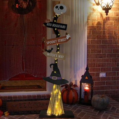 Decoração de Halloween, decoração de Halloween em ambientes internos, 1 vassouras
