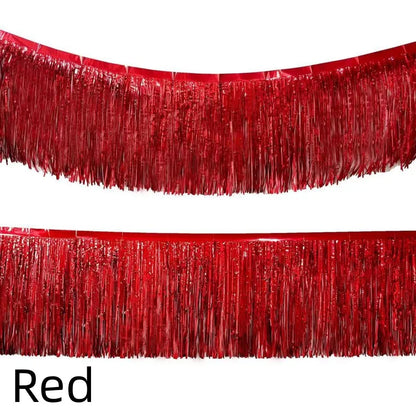 Cortina Laser 1/2 pacotes de franja de folha metálica, boias de desfile para pendurar parede