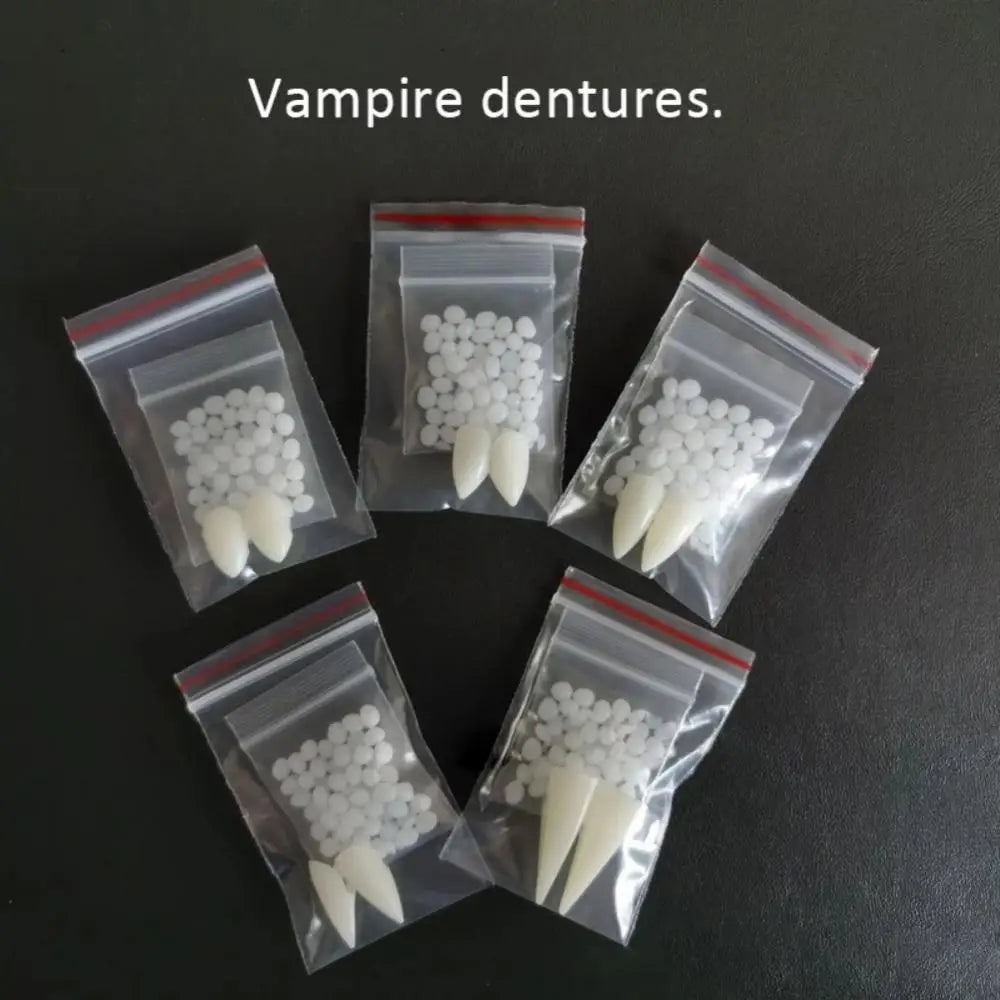 Traje Dentes Vampiro, Dentes presas falsas para festa cosplay e Adereços