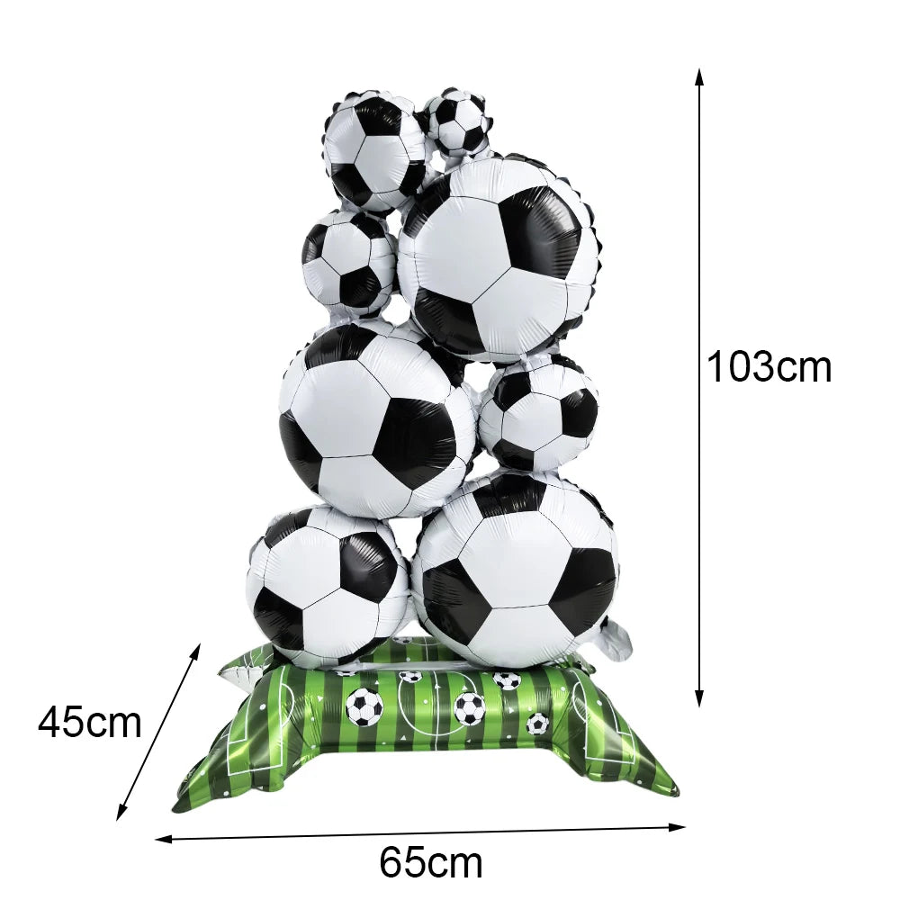 Balão de Copa do Mundo e Troféu Futebol Gigante Em Folha Para Decoração De Festa
