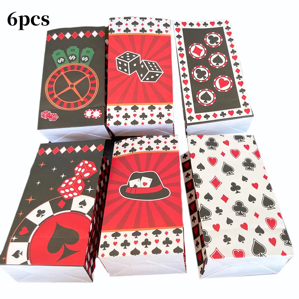 Sacolas Cassino Las Vegas lembrancinhas de cassino com alça festa aniversário cassino