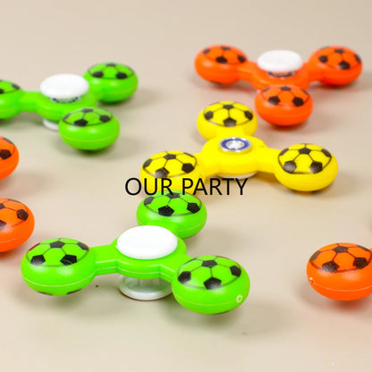 Giroscópio Copa do Mundo De Cristal Transparente Fidget Spinner Com Luz Brilho