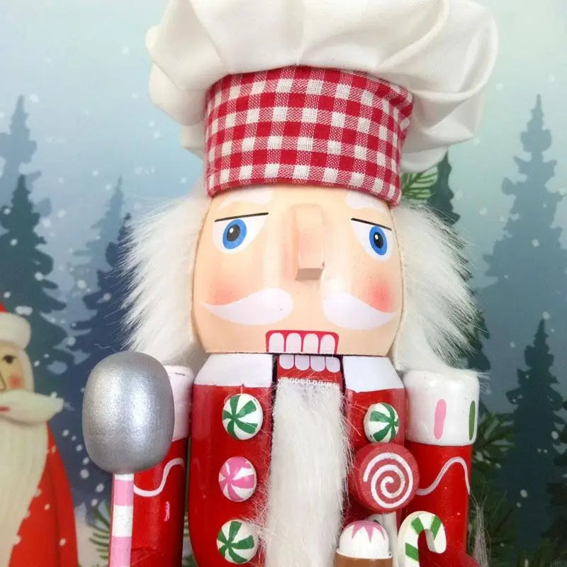 Quebra-nozes Brinquedo De Noz Estatueta De Soldado De Nogueira Chef Noz Centro 38cm