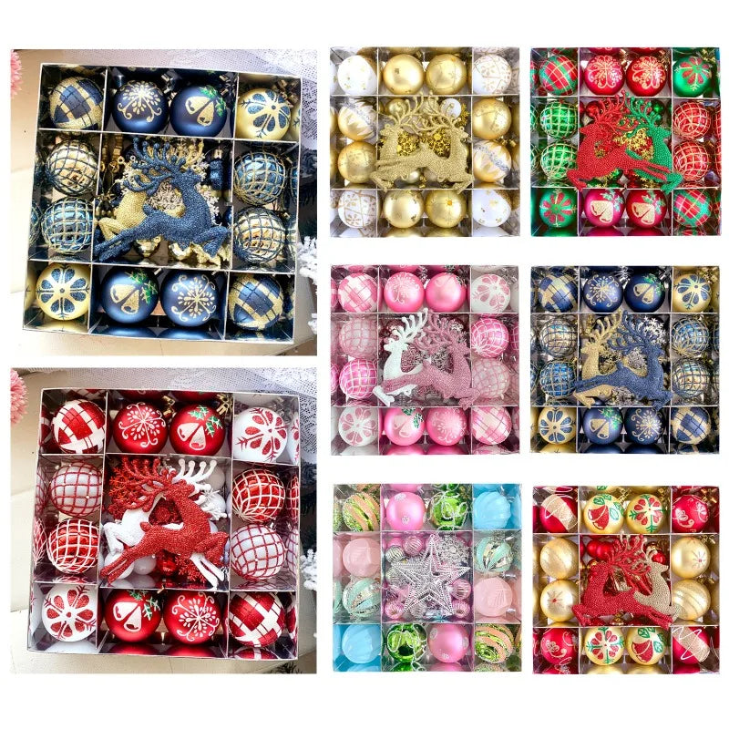 Bola de Natal Conjunto de 45 Peças de Enfeites de Bola de Natal Enfeites de Natal Variados