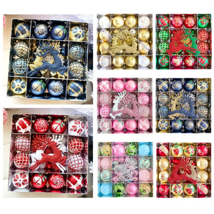 Bola de Natal Conjunto de 45 Peças de Enfeites de Bola de Natal Enfeites de Natal Variados