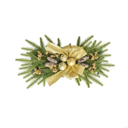 Guirlandas de Natal para corrimão de escada para porta da frente, guirlanda de LED