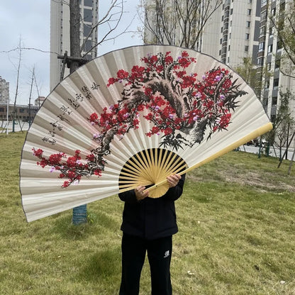 Leques mão dobrável desdobre, 63 Pol.160cm / 35.4 Pol.*90cm, Dobrável Cor Vermelho