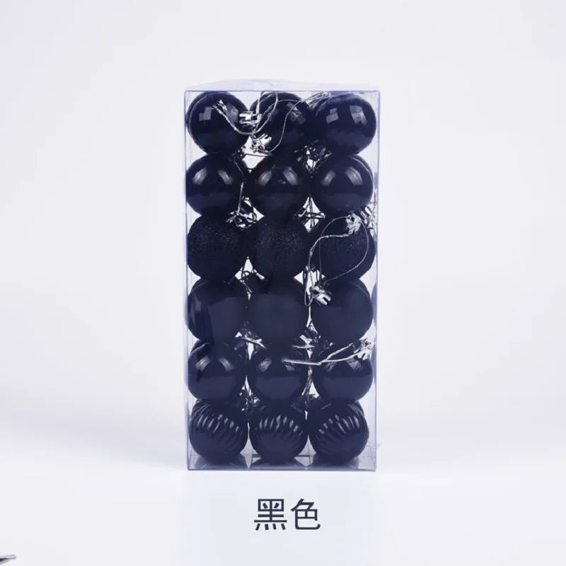 Bola de Natal conjunto de 36 peças de enfeite de árvore de Natal de 4 cm para aumentar