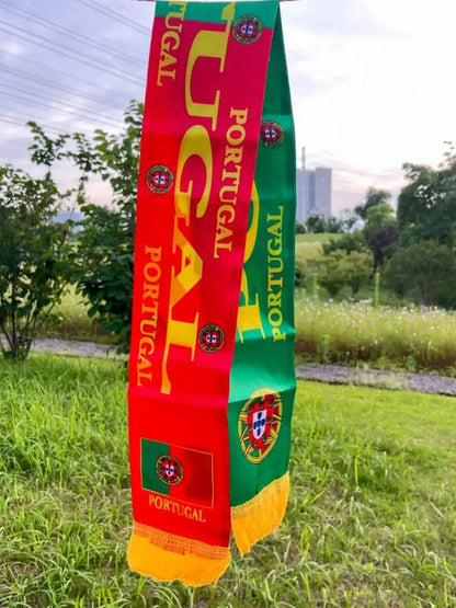 Copa do Mundo Cachecol de malha de futebol de Portugal  Tamanho: 14x130cm