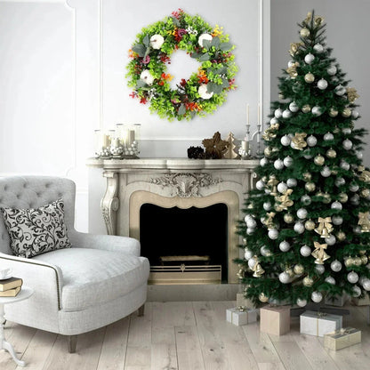 Guirlandas de outono de 50 cm para porta da frente externa, guirlanda de abóbora