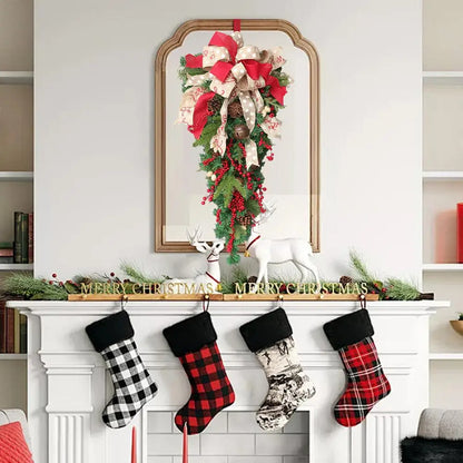 Guirlanda de videira artificial de Natal 60cm Enfeite natalino guirlanda rattan