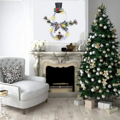 Guirlanda decoração de Natal com luzes, decoração de guirlanda de Natal, guirlanda Natal