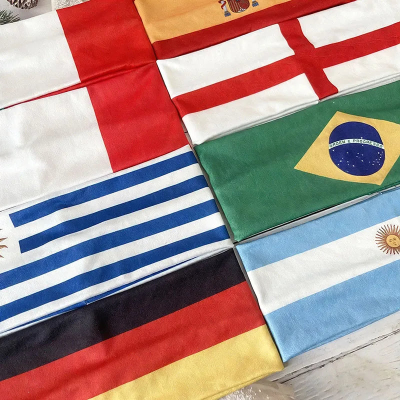 Faixas Cabelo Torcida Brasil Lenço Bandana Multiuso Brasil Copa do Mundo 24cm*9.45 Pol.
