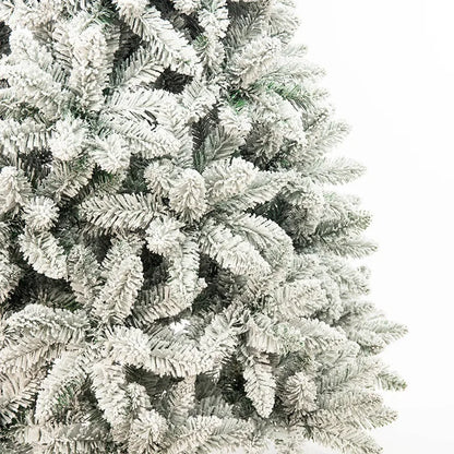 Árvores de Natal Artificiais de 2,3 Metro Pré-Iluminadas para Neve Flocada com Luzes