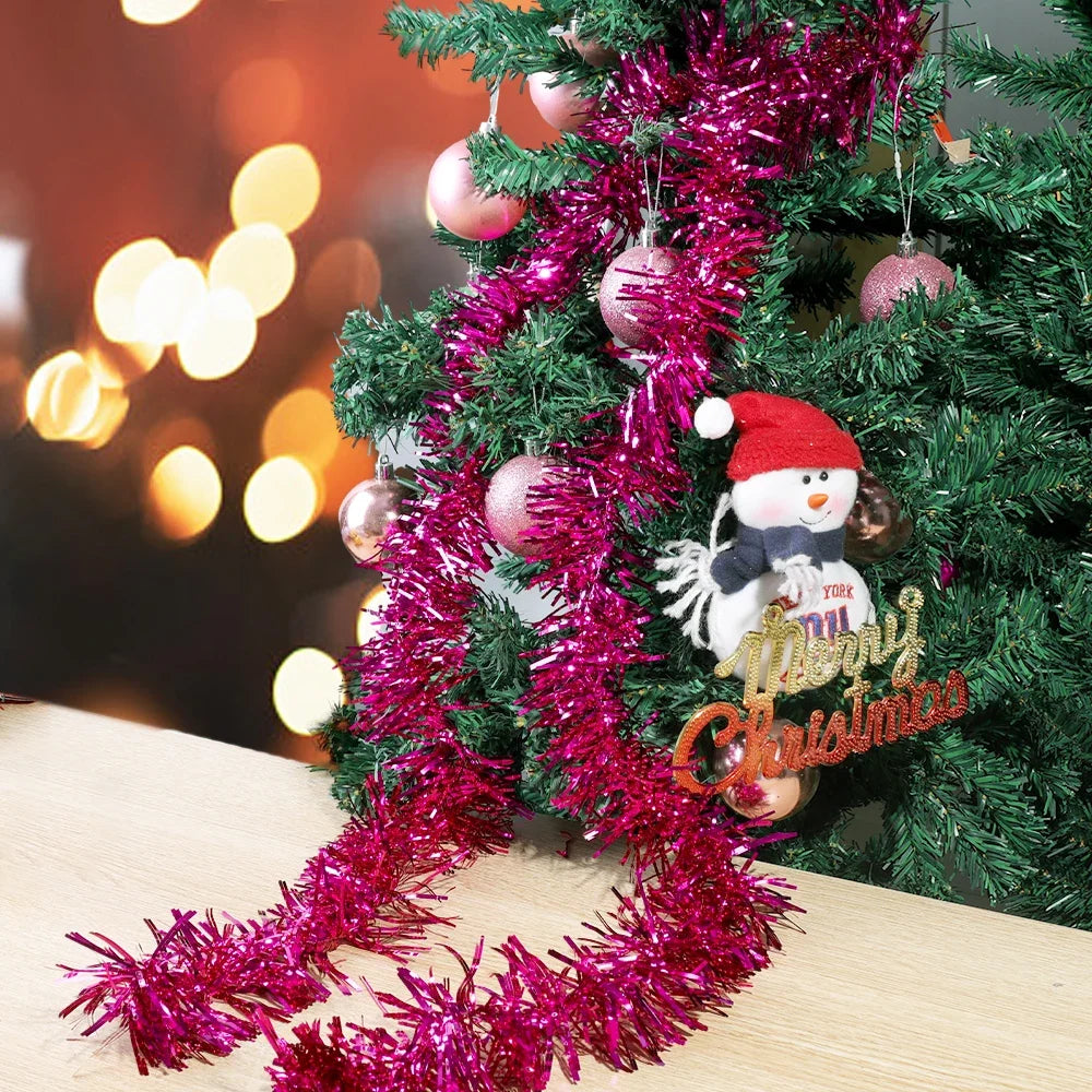 Kit 1 até 20 Festão Metalizado 20 peças Fitas 1cm X 30 Metros Decoração Natalina Enfeite