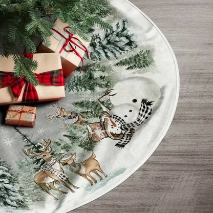 Saia para árvore de Natal, 75 até 122 cm, boneco de neve, rena, floco de neve, saia clássica