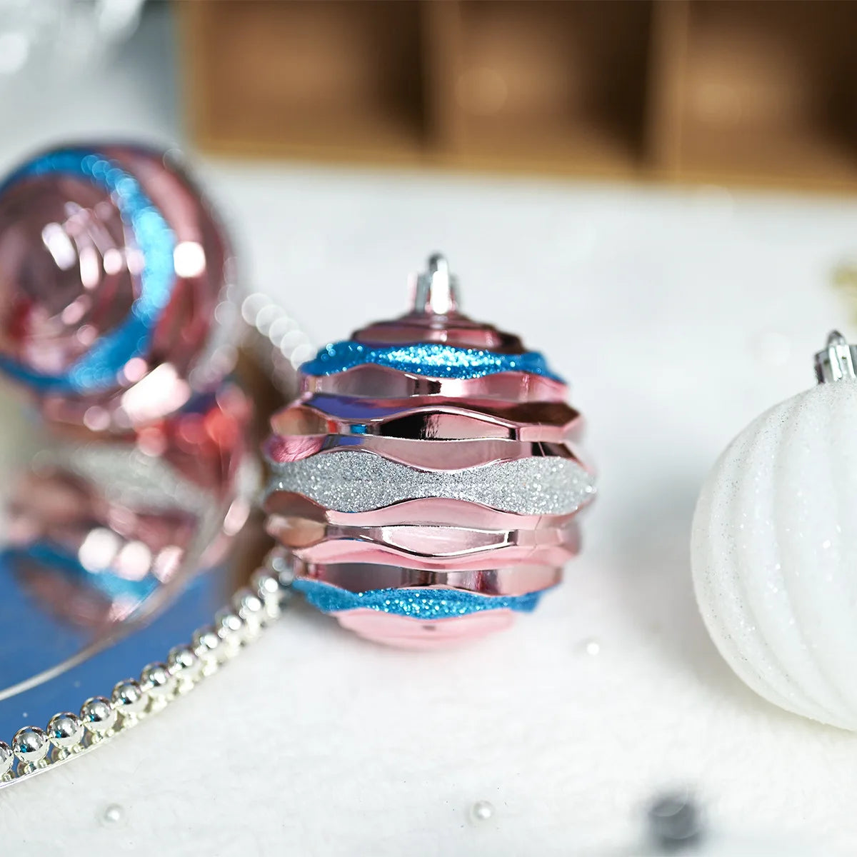 Enfeites de bolas de Natal de 8,5 cm – 16 peças de bolas de plástico para árvore de Natal