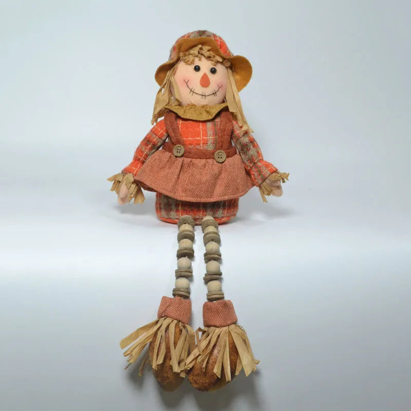 Espantalho Pernas conjunto de 1 espantalhos sentados com pernas longas, verde, ferrugem