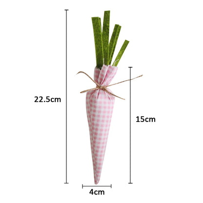 3 Peças de tecido de cenoura de páscoa cenoura simulação cenoura falsa cenoura