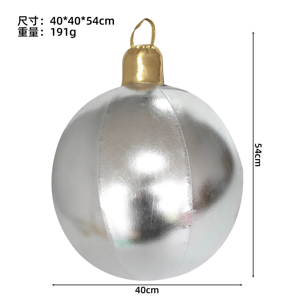 Bola de Natal Inflável Colorido Internos 40cm*Largura*54 cm*Peso: 191g Gigante 40cm PVC