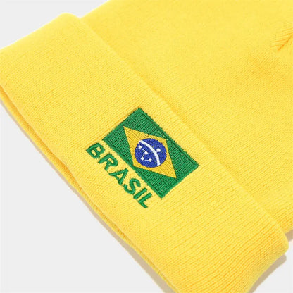 Gorro Copa do Mundo Gorro Brasil Bordado Copa Do Mundo Unissex Outono Inverno