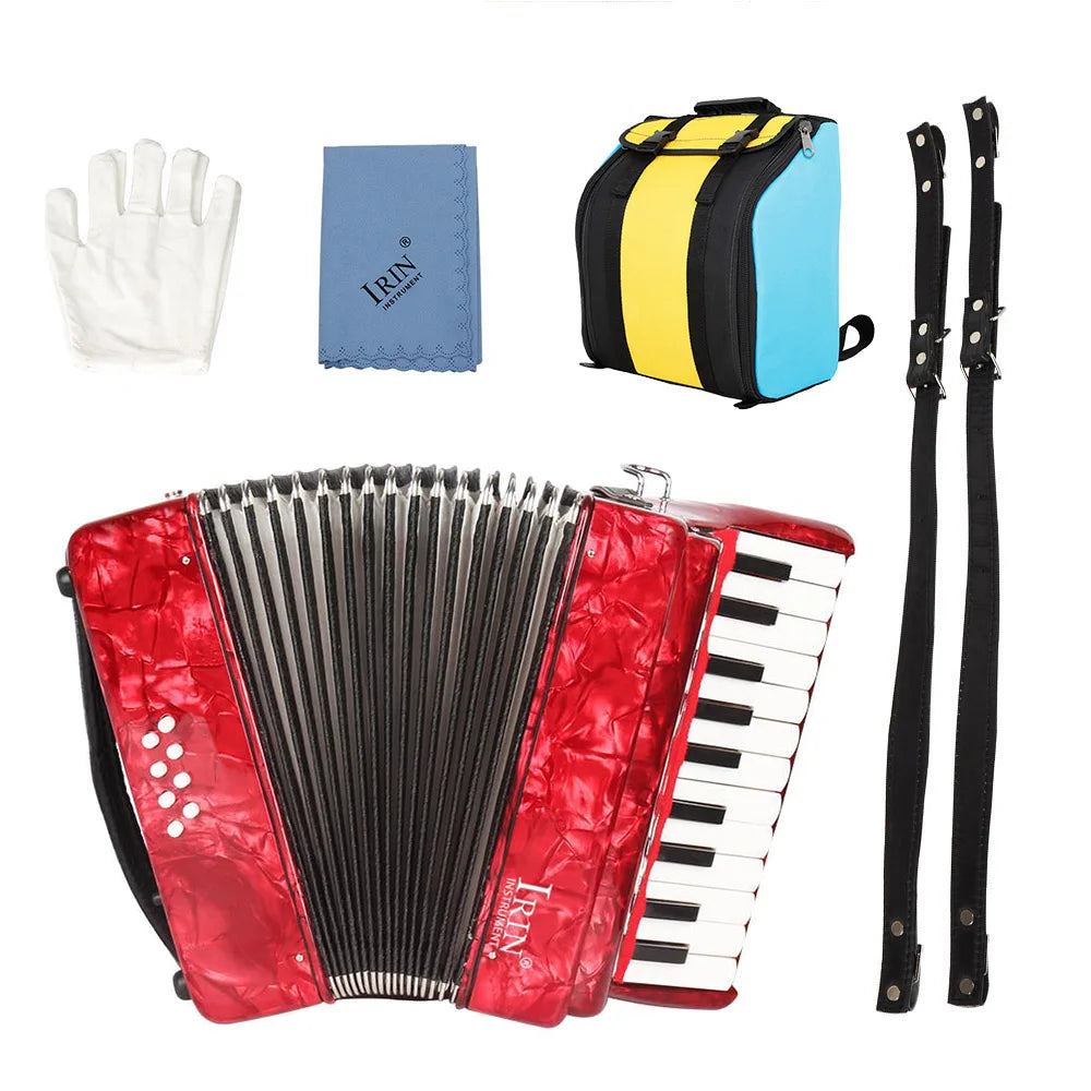 Acordeão, Acordeão DE Piano DE 22 Teclas para Crianças, Acordeão 8 Baixos (Céu azul)