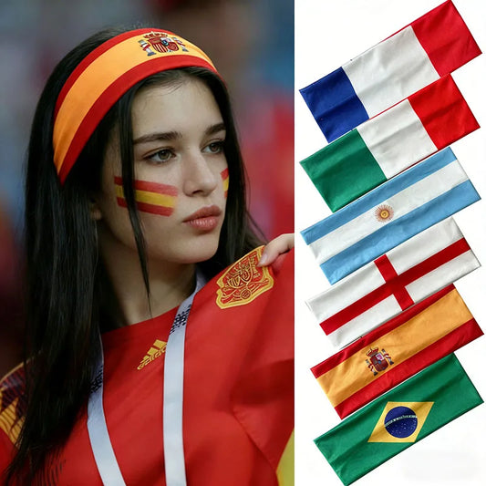 Faixas Cabelo Torcida Brasil Lenço Bandana Multiuso Brasil Copa do Mundo 24cm*9.45 Pol.