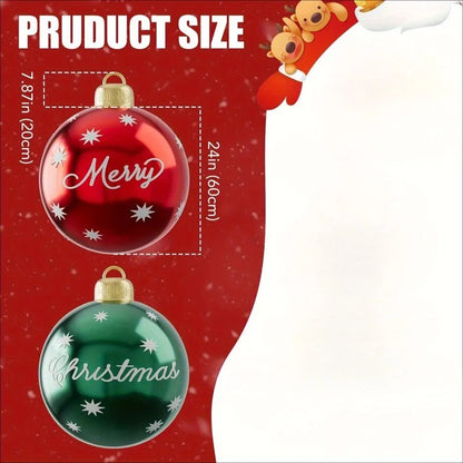 Bola De Natal Inflável 60CM PVC Ao Ar Livre 2 Unidades Bola De Natal Inflável