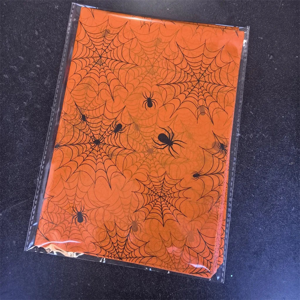 Papel de Seda 20 peças e Papel de Embrulho Decorativo com Temática de Halloween Colorido