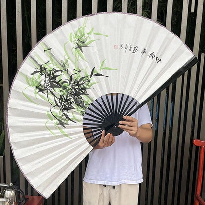 Leque Diferente De Madeira 120x220cm Bambu Branco leque de papel branco de bambu