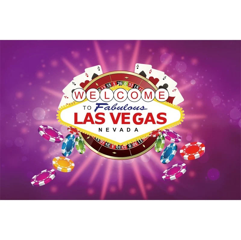 Cenário de aniversário de cassino Las Vegas Casino Noite Tema de Aniversário Decorações