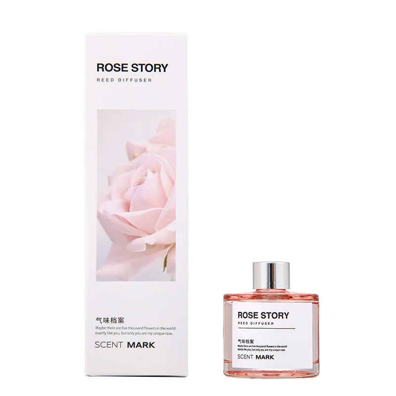 Conjunto de difusor de óleo essencial de fragrância para casa, difusor de aroma de rosa