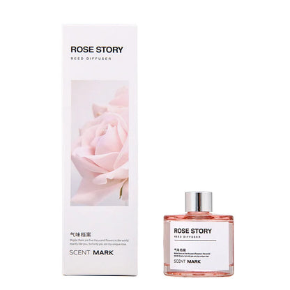 Conjunto de difusor de óleo essencial de fragrância para casa, difusor de aroma de rosa
