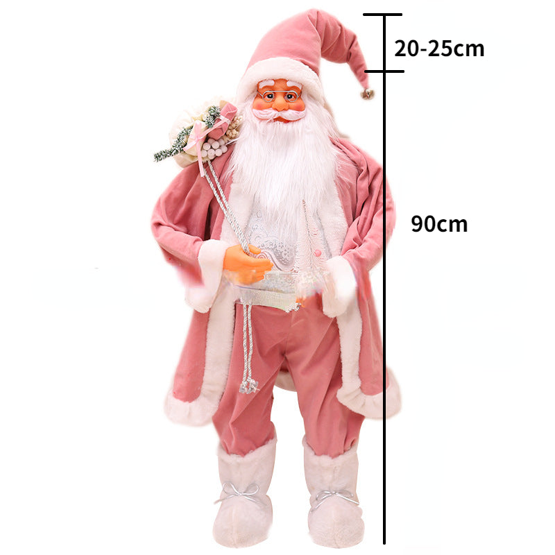 Papai Noel Grande Estatueta de Papai Noel Boneco de Papai Noel Estátua Ornamento Figura