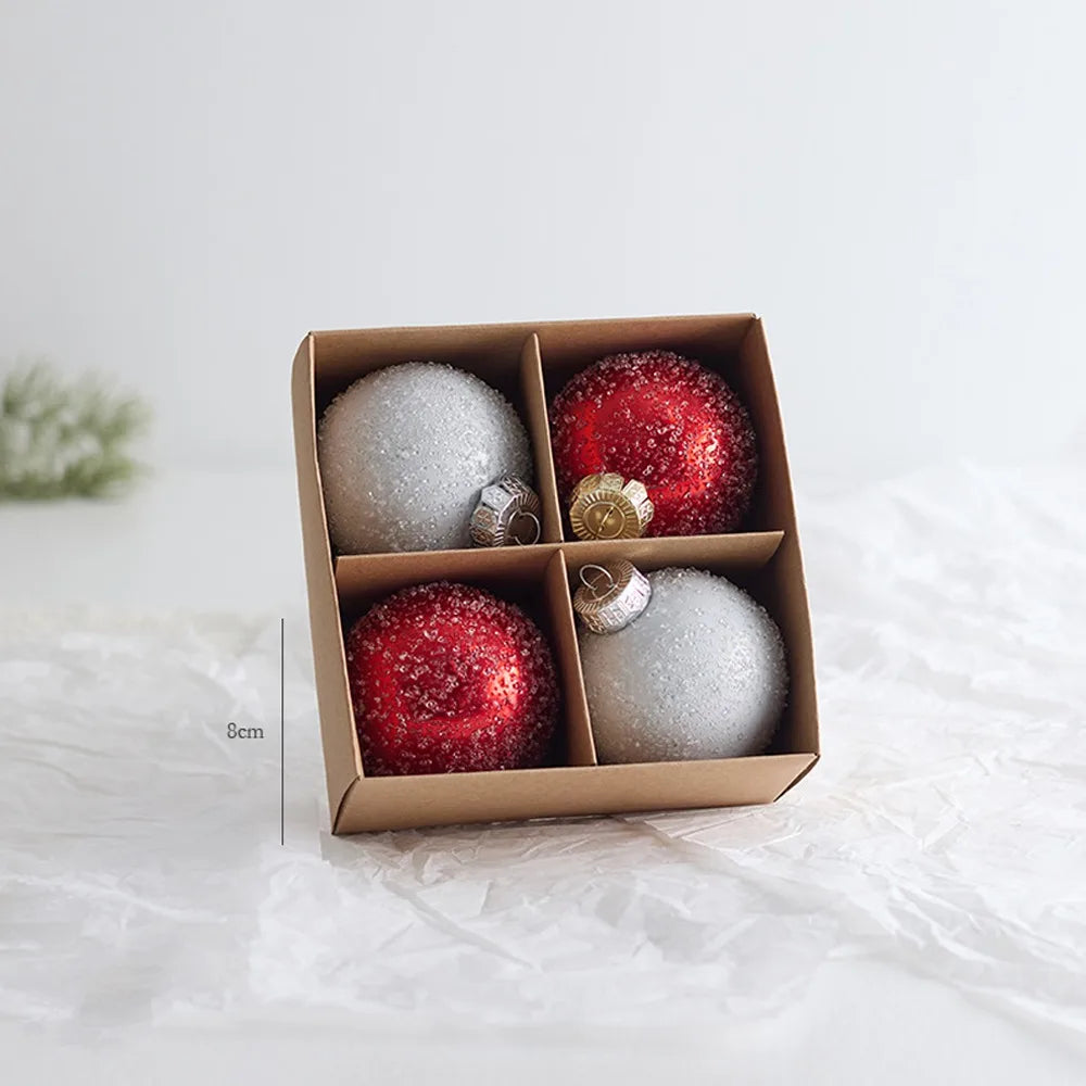 Bola de Natal Vinho vermelho Pingente De Bola De Natal De Veludo, Enfeites De Árvore