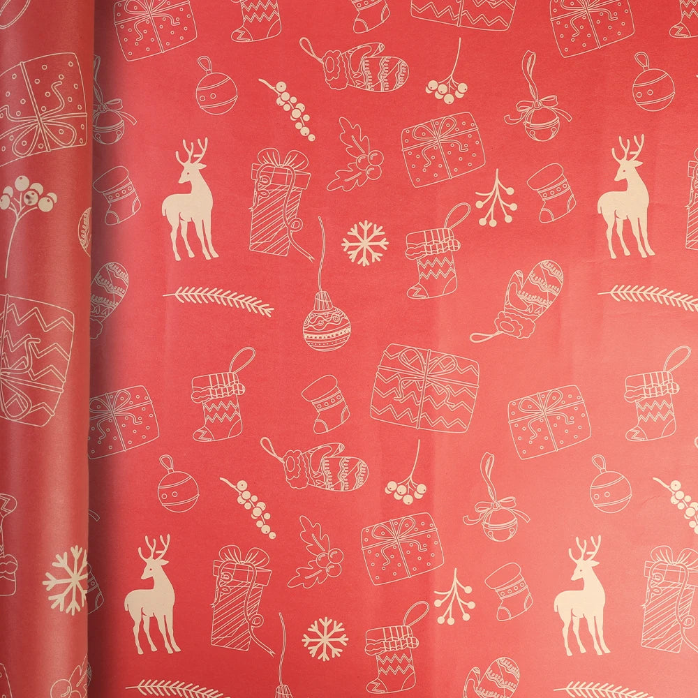 Papel Kraft de Elementos de Natal/de Embrulho de Caixa de Presente Suprimentos Festas