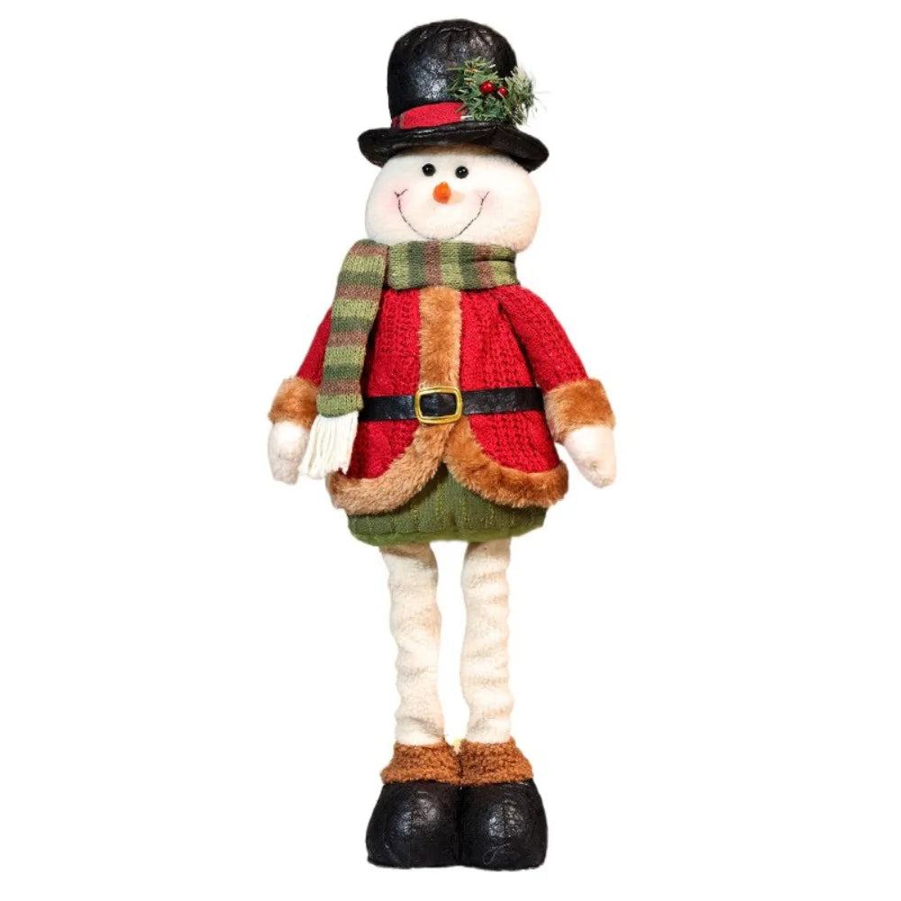 Papai Noel Decorativo Natal Enfeites de Natal de Retrátil, Boneco de neve, Alce, Papai noel
