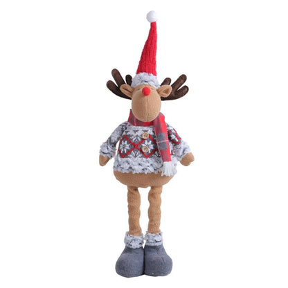 Kit boneco Papai Noel Boneco de Neve Rena Natal Boneco de Natal em pé - boneca retrátil