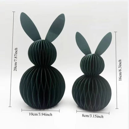 Coelho da Páscoa de Papel Decoração de Páscoa, Conjunto de 2 Peças de Centro de Mesa