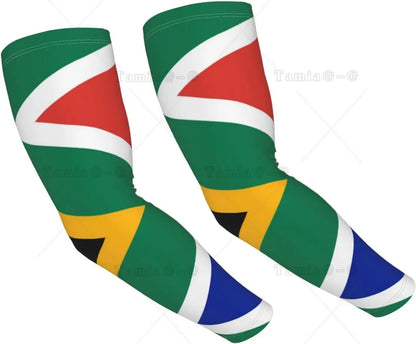 Mangas refrescantes com a bandeira da Brasil, proteção solar, homens e mulheres, ideais