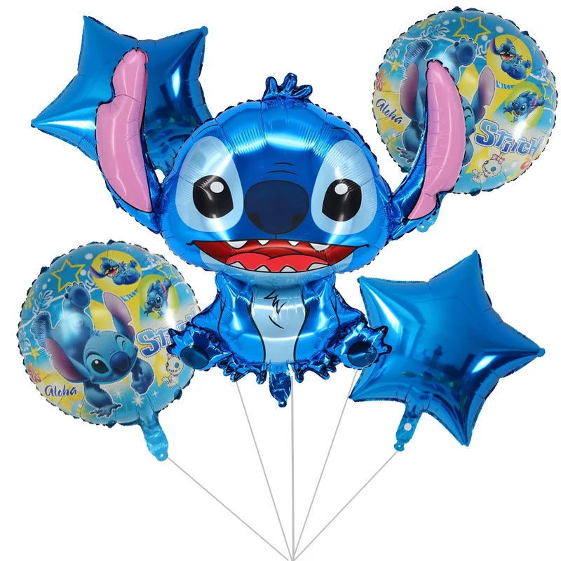 Balões de aniversário rosa e azul da Lilo e Stitch itens lilo & stitch personalizados