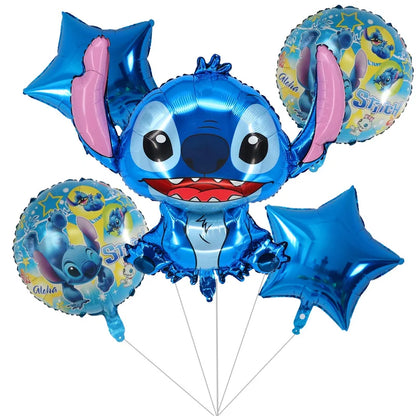 Balões de aniversário rosa e azul da Lilo e Stitch itens lilo & stitch personalizados