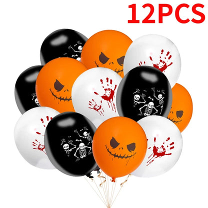 Kit de guirlanda de arco de balões de Halloween 60 peças de balões de látex laranja e preto
