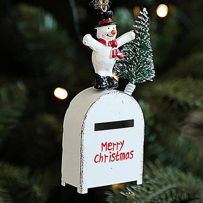 Caixas de cartão de Papai Noel | Caixas de envelope rústicas Porta-cartões de metal