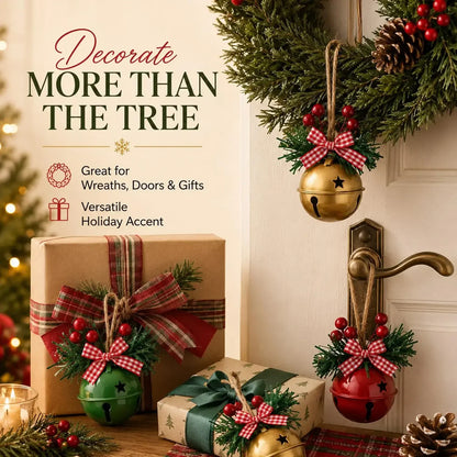 Sinos de Natal Tradicionais Ornamentos de Árvore Natal Sinos Trenó de Metal Decorações