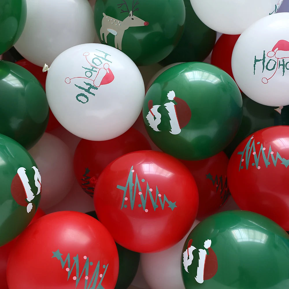 10/30pcs Balão De Látex Do Dia De Natal Elk Feliz Decoração De Sala Balões