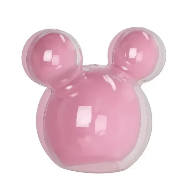 Caixa de Doces 24 peças de plástico Mickey Head Mouse caixa doces caixa  (24 peças rosa)