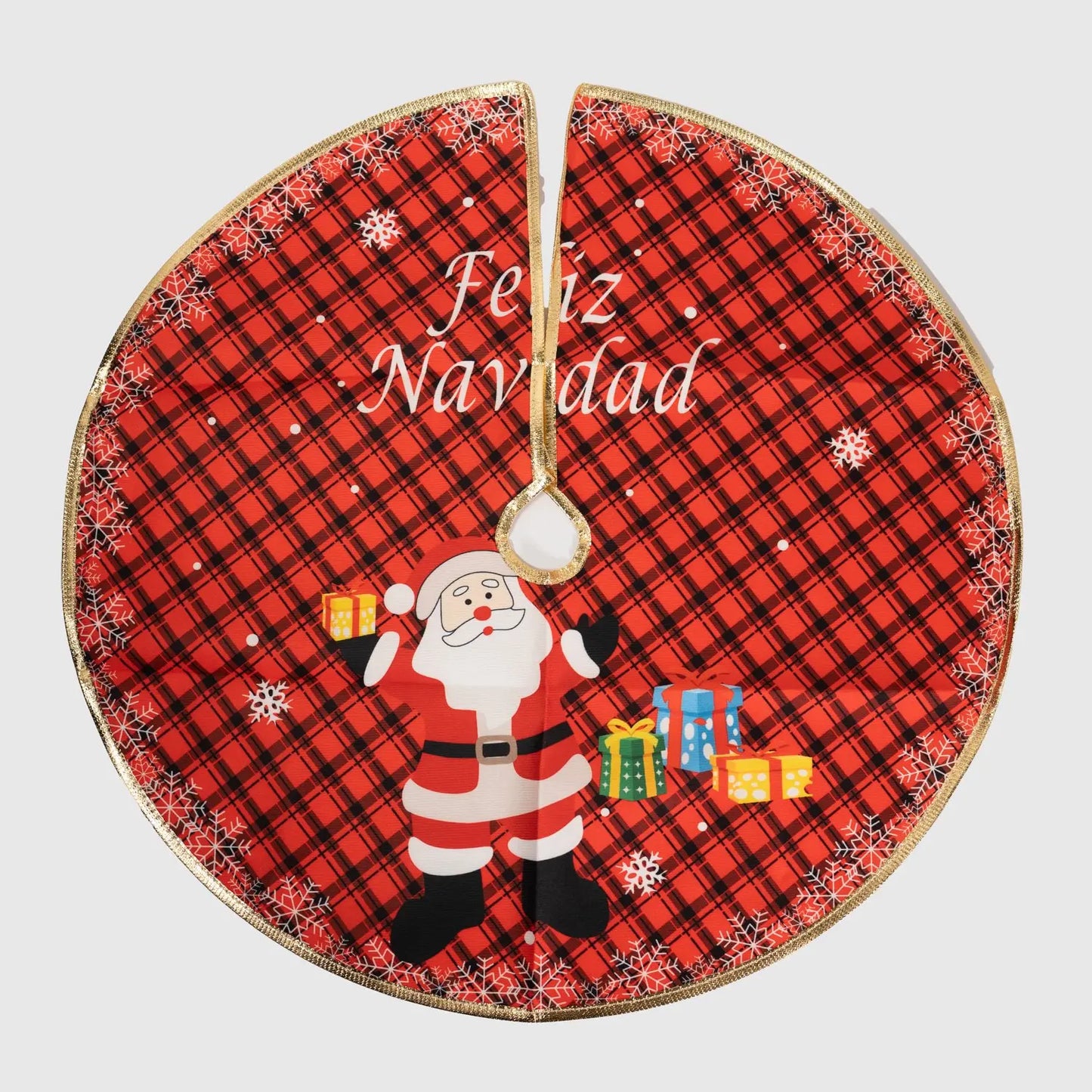 Saia Árvore de Natal Temática Papai Noel Presente 60cm e Árvore de Natal Temática Papai